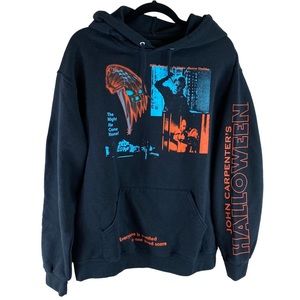 Mens John Carpenter’s Halloween Movie Black Hoodie Sz Medium